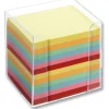 folia Zettelbox, Kunststoff, glasklar, Füllung: farbig