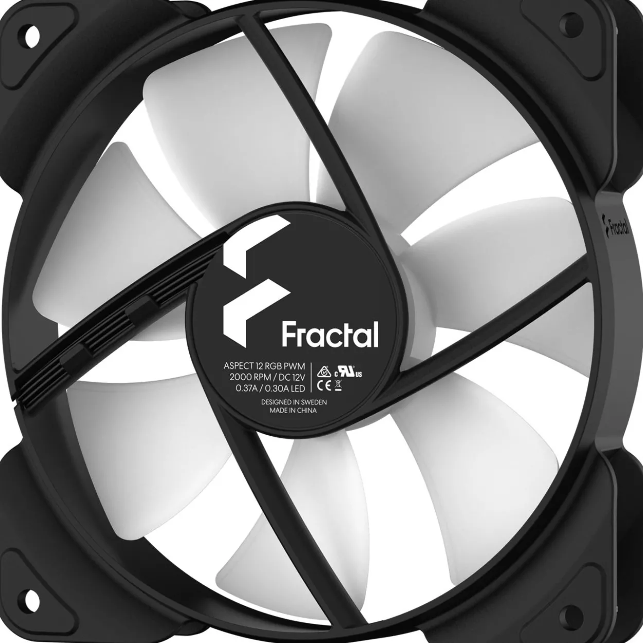 Fractal Design Aspect 12 RGB PWM, 3er-Pack 120x120x25mm 500-2000 U/min 10-33.2 dB(A) schwarz