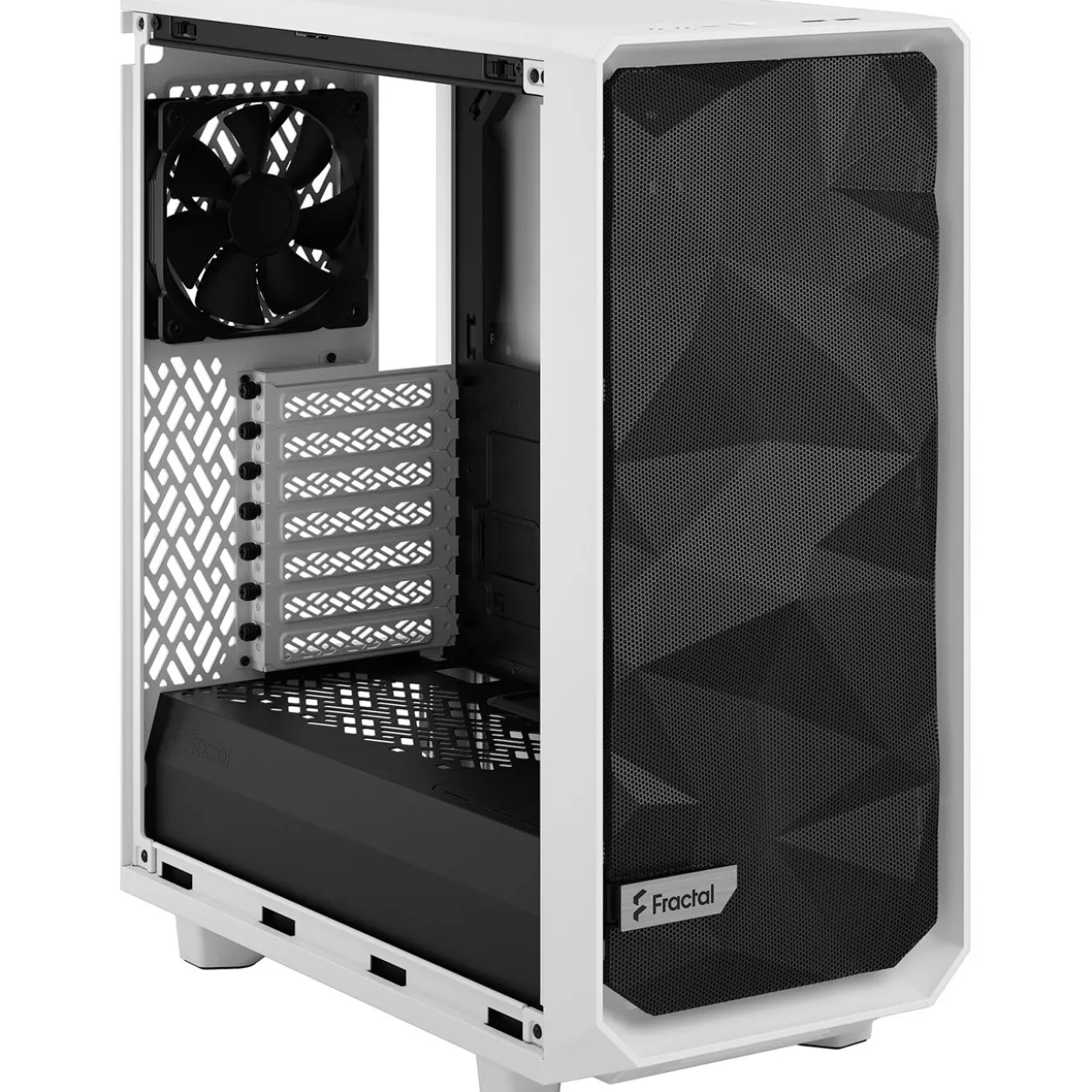 Fractal Design Meshify 2 Compact White TG mit Sichtfenster Midi Tower ohne Netzteil weiss