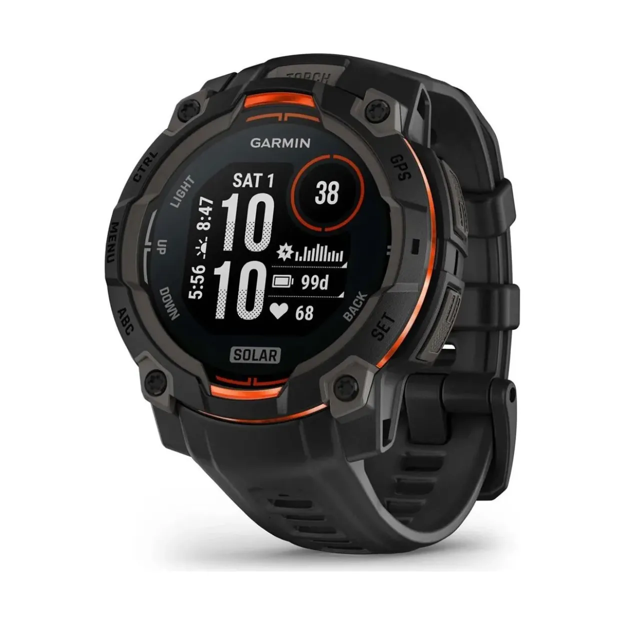 Garmin Wearable 010-02934-00 / Instinct 3 Solar 45mm Schwarz/Orange