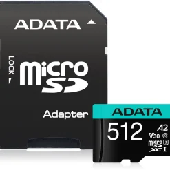 128GB ADATA Premier Pro R100/W80 microSDXC Kit, UHS-I U3, A2, Class 10 (AUSDX128GUI3V30SA2-RA1)