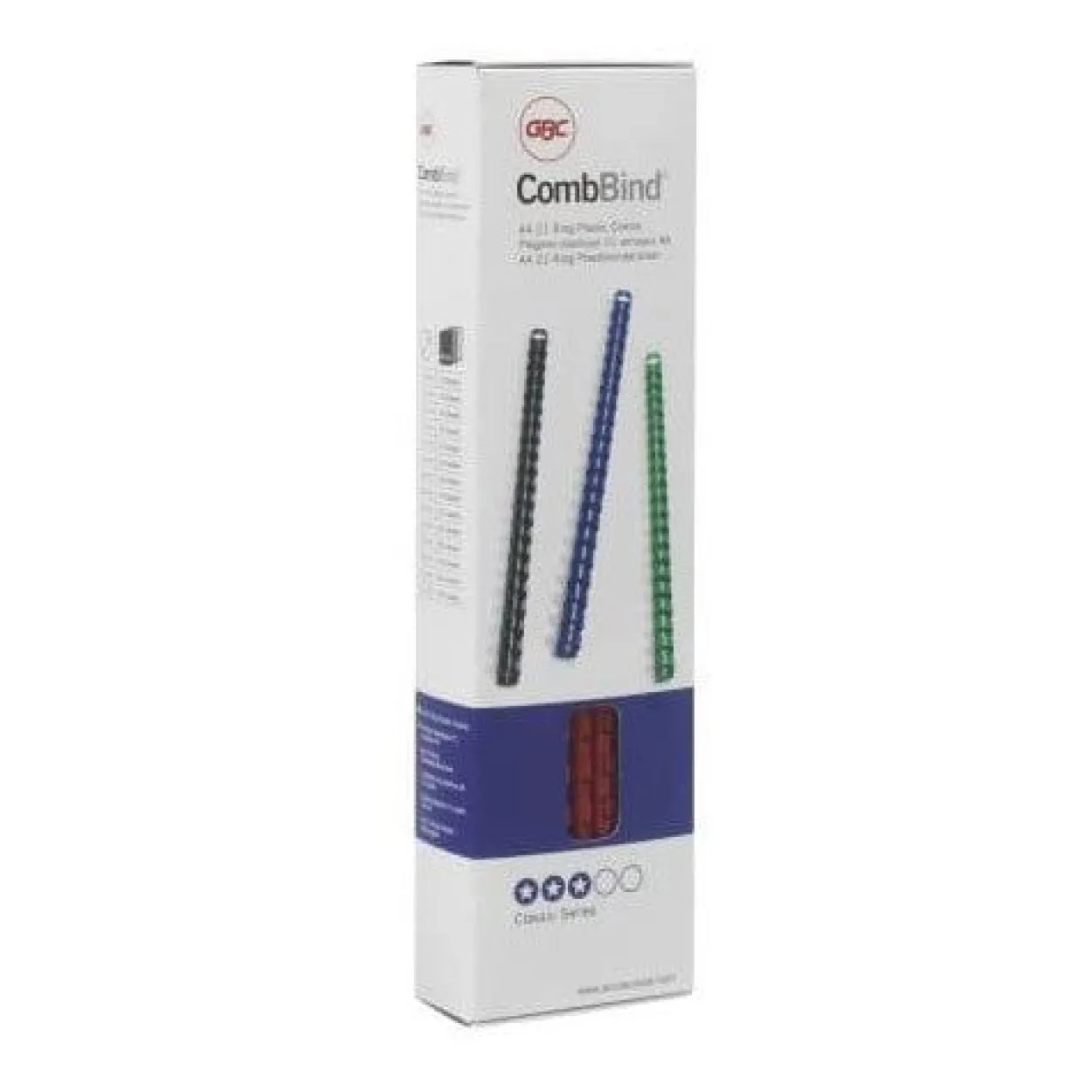GBC Plastikbinderücken CombBind, DIN A4, 10 mm, weiß
