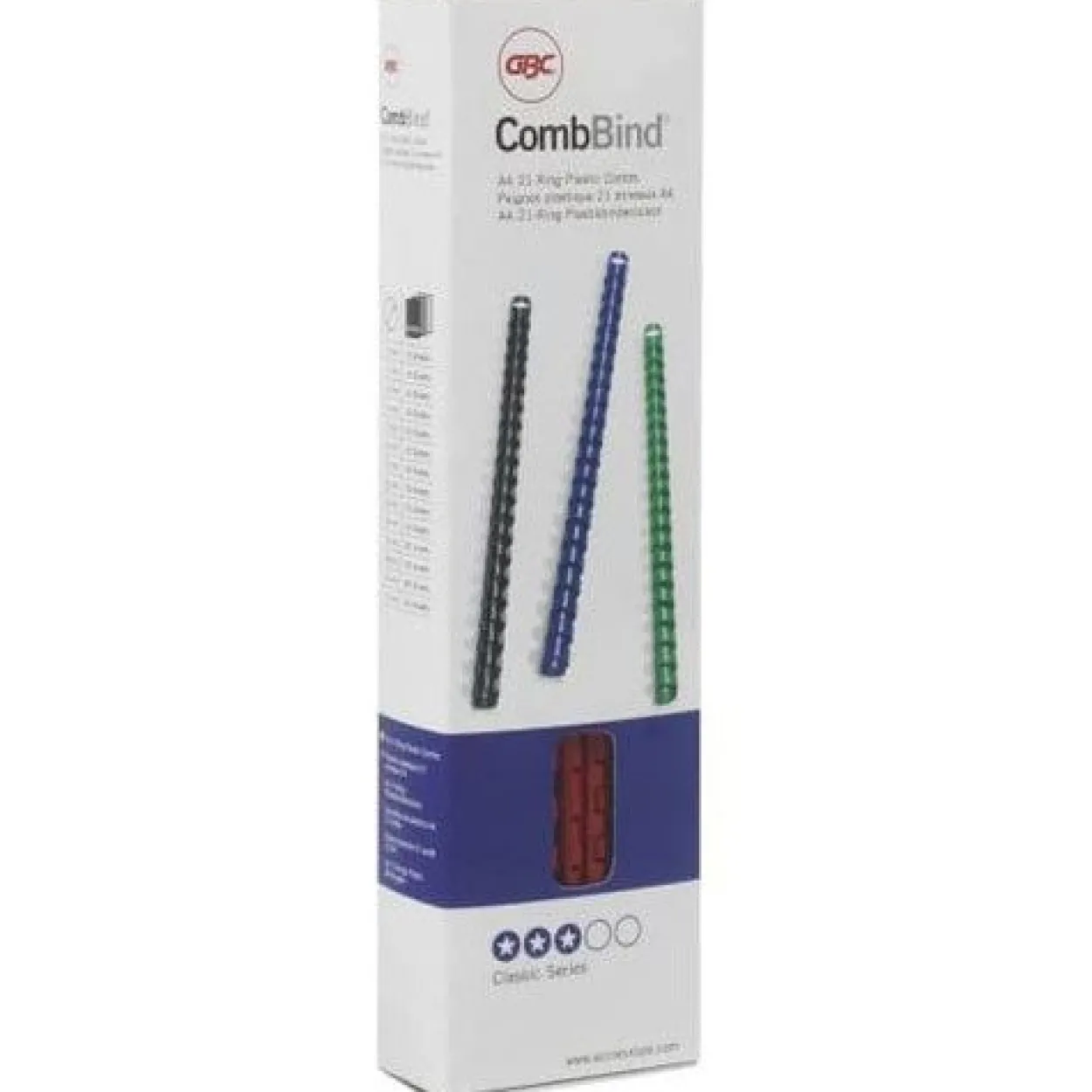 GBC Plastikbinderücken CombBind, DIN A4, 10 mm, weiß