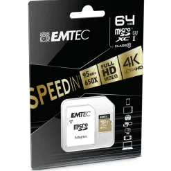 64 GB EMTEC Speedin microSDXC Class 10 U3 Retail inkl. Adapter auf SD