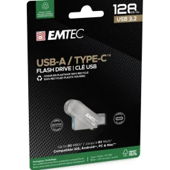 128GB Emtec USB3.2 Type-C Dual D280