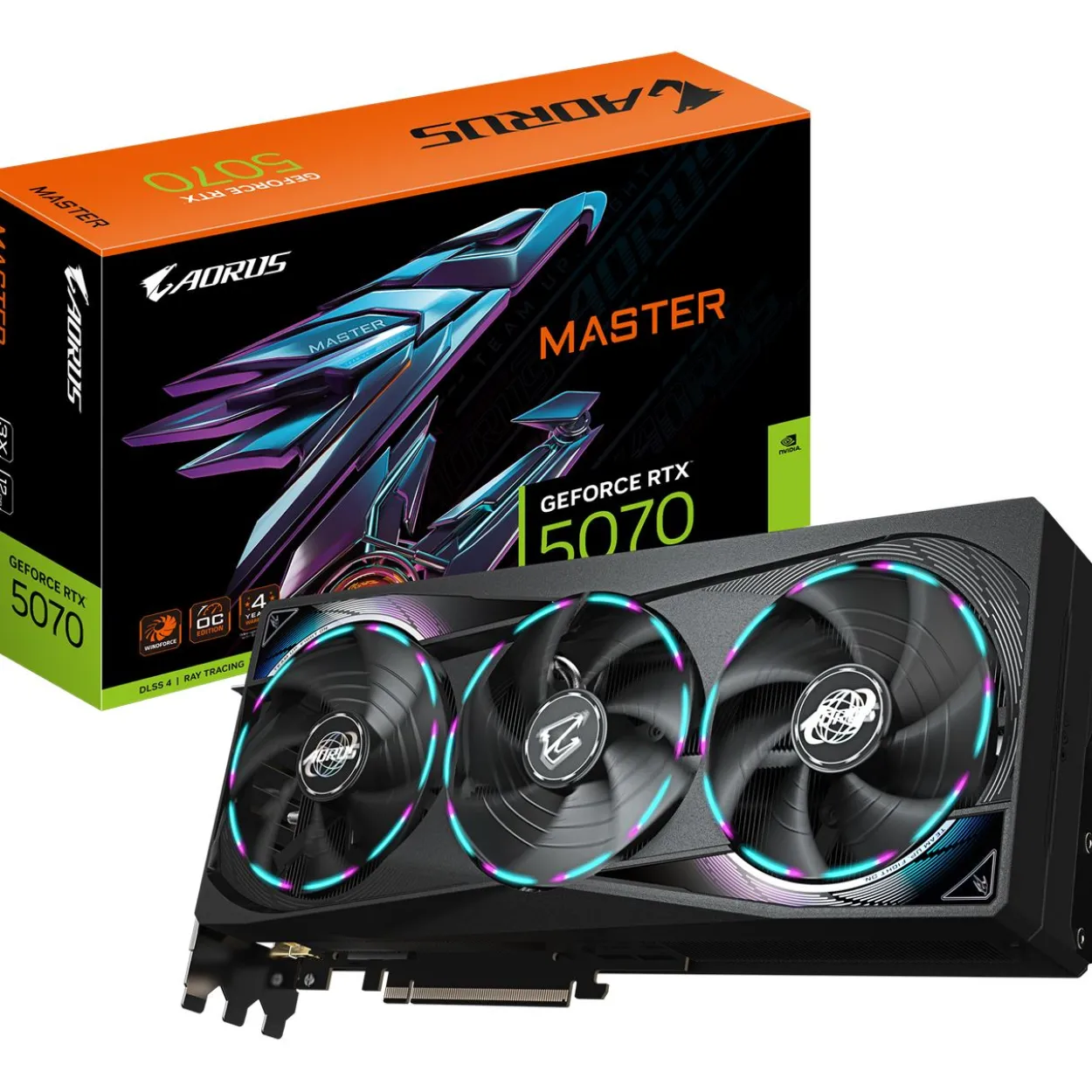 12GB Gigabyte GeForce RTX 5070 AORUS Master Aktiv PCIe 5.0 x16 1xHDMI 2.1b / 3xDisplayPort 2.1b (Retail)