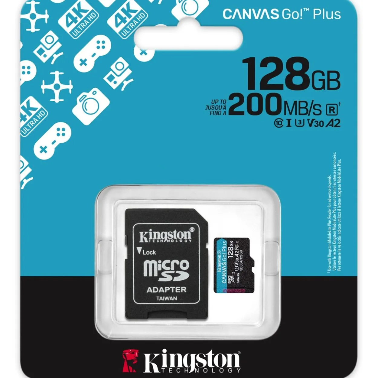 128GB Kingston Canvas Go Plus MicroSD +ADP