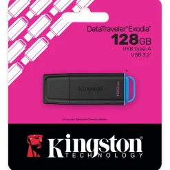 128GB Kingston DataTraveler Exodia - USB 3.2 Gen 1 Schwarz/Blau