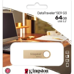 64 GB Kingston Data Traveler SE9 G3 gold USB 3.0
