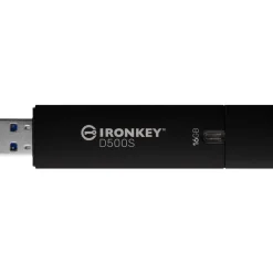 16GB Kingston IronKey D500S - USB-Flash-Laufwerk - verschlüsselt - USB 3.2 Gen 1 - TAA-konform