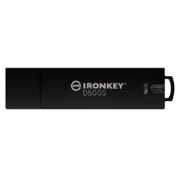 16GB Kingston IronKey D500S - USB-Flash-Laufwerk - verschlüsselt - USB 3.2 Gen 1 - TAA-konform