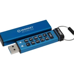 32 GB Kingston IronKey Keypad 200 blau USB 3.0