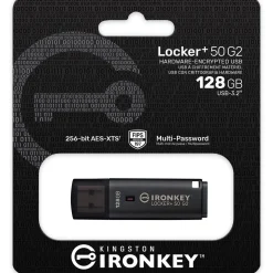 128GB Kingston IronKey Locker+ 50 (anthrazit, USB-A 3.2 Gen 1)