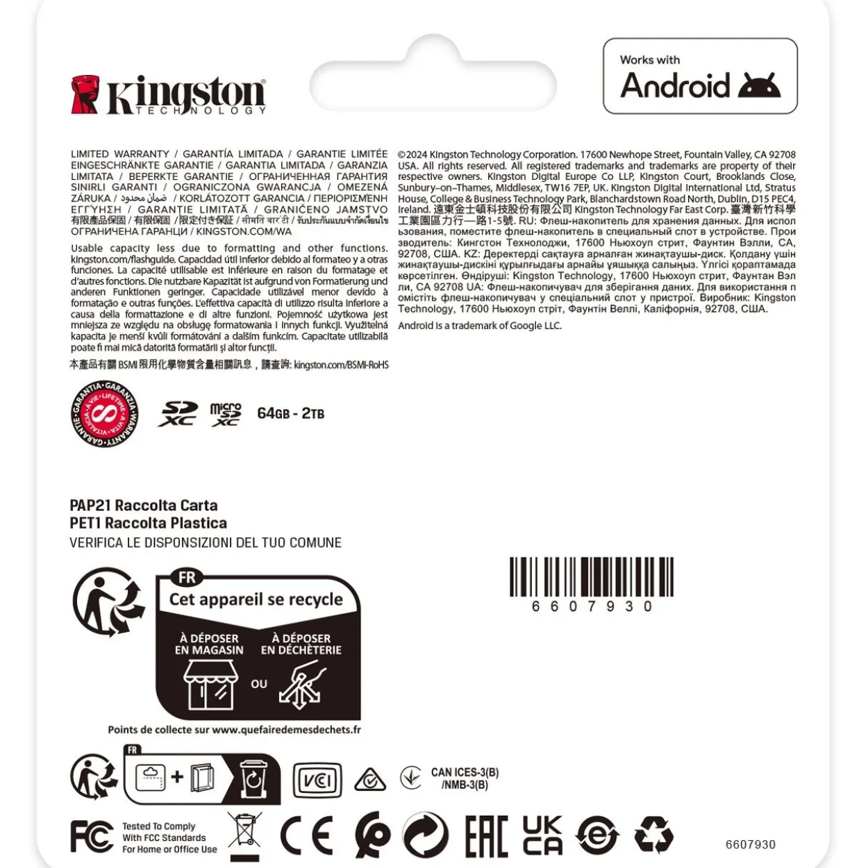 128GB Kingston MicroSD Card SDXC Canvas+ Gen3 ohne Adapter retail