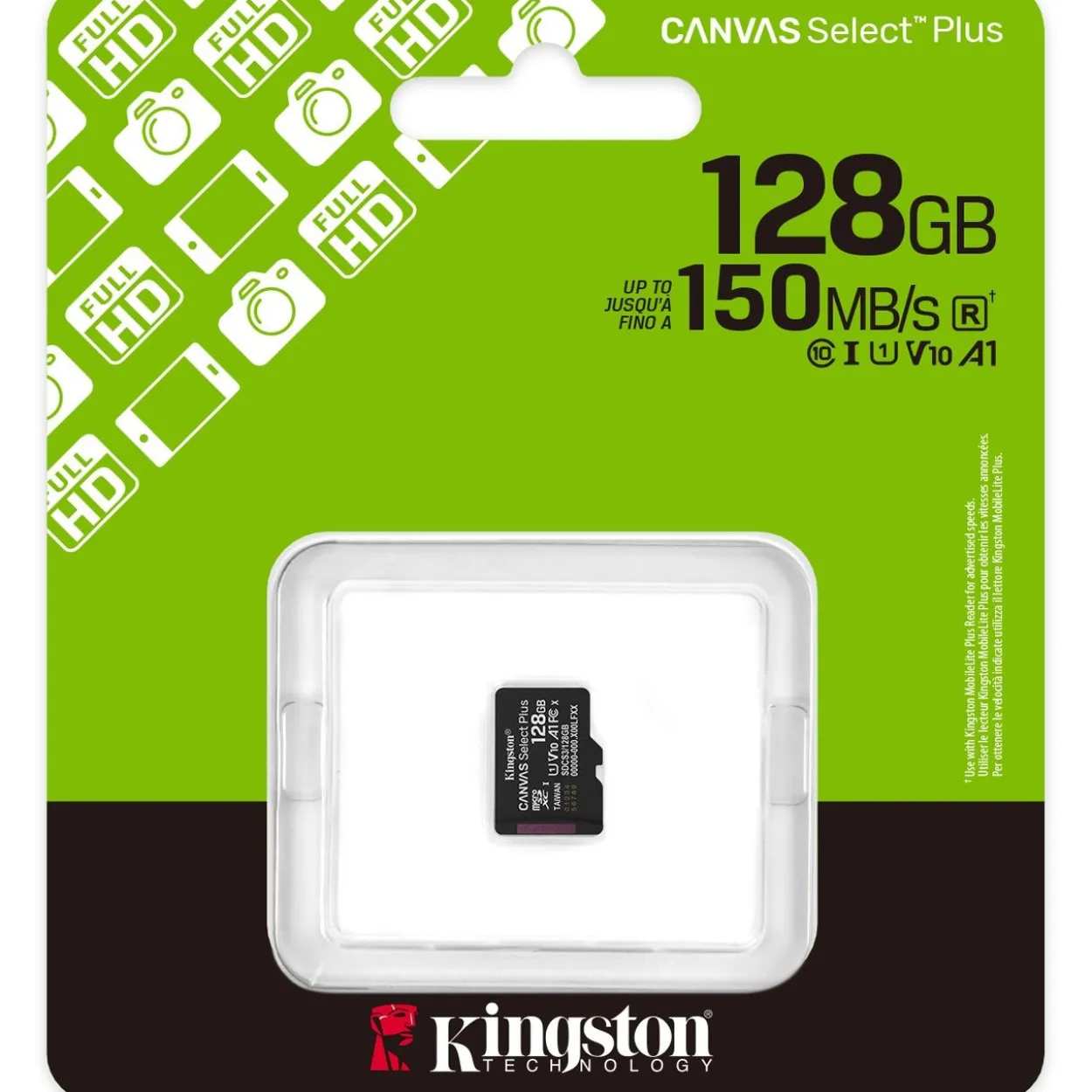 128GB Kingston MicroSD Card SDXC Canvas+ Gen3 ohne Adapter retail
