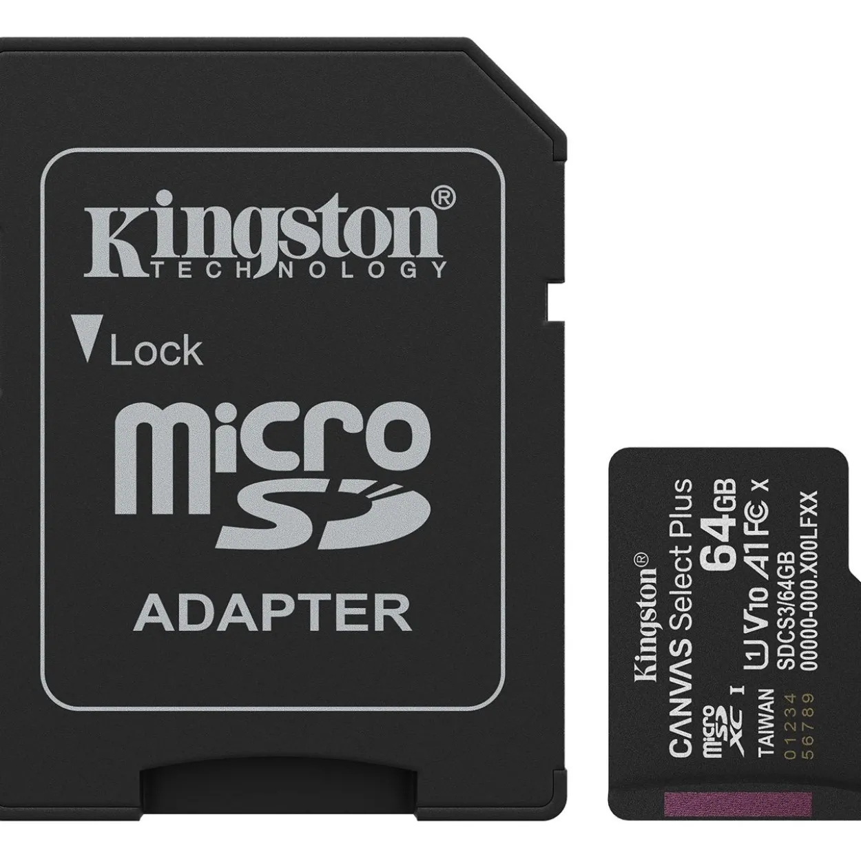 64GB Kingston MicroSD Card SDXC Canvas+ Gen3 mit Adapter retail