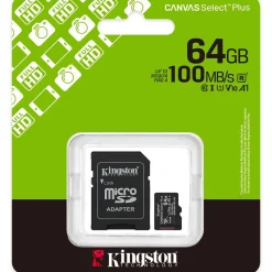 64GB Kingston MicroSD Card SDXC Canvas+ Gen3 mit Adapter retail