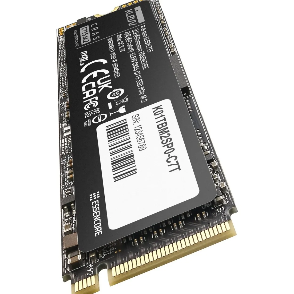 256 GB Klevv Cras C715 M.2 2280 PCIe 3.0 x4 NVMe