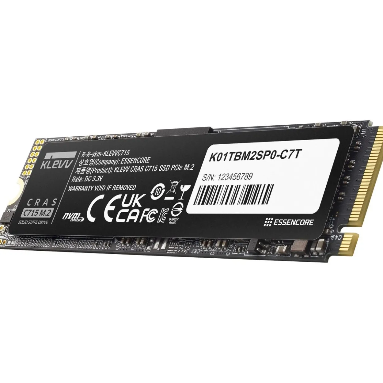 256 GB Klevv Cras C715 M.2 2280 PCIe 3.0 x4 NVMe