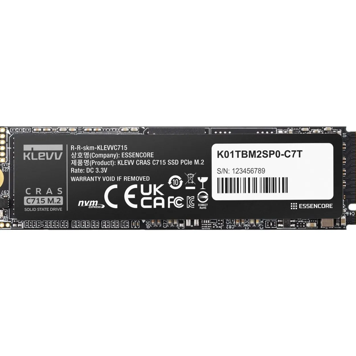 256 GB Klevv Cras C715 M.2 2280 PCIe 3.0 x4 NVMe