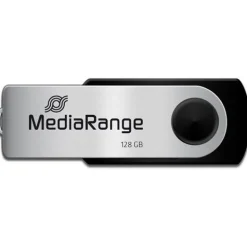 128 GB MediaRange Micro-Drive silber USB 2.0