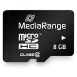 8 GB MediaRange microSDHC Class 10 Retail inkl. Adapter auf SD