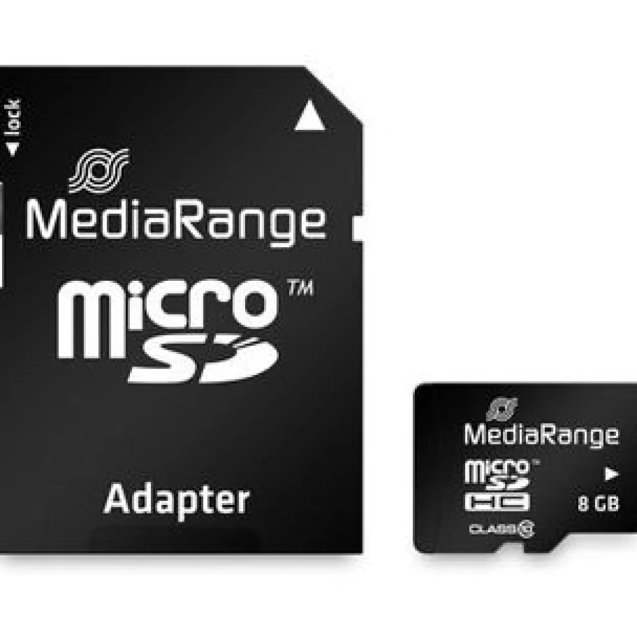 8 GB MediaRange microSDHC Class 10 Retail inkl. Adapter auf SD