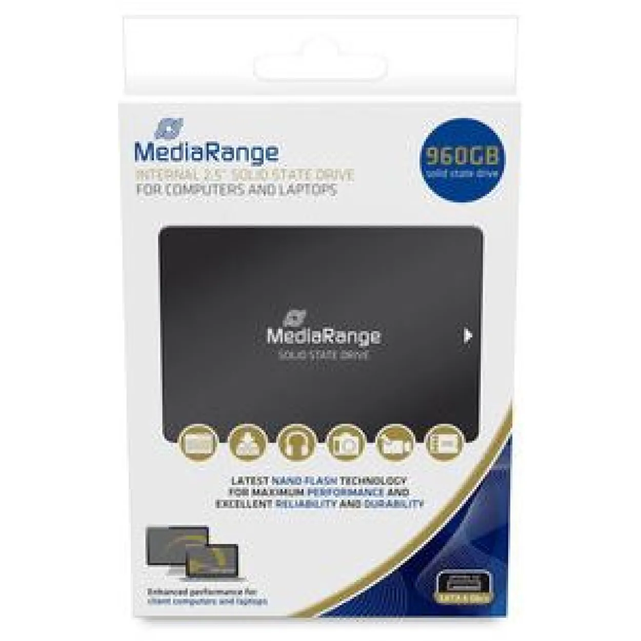 960GB MediaRange MR1004 2.5" (6.4cm) SATA 6Gb/s 3D-NAND TLC (MR1004)