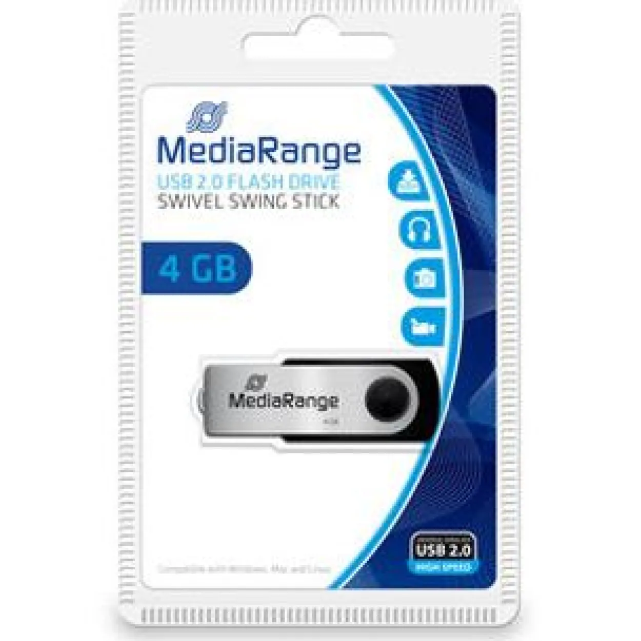 4 GB MediaRange MR907 grau USB 2.0