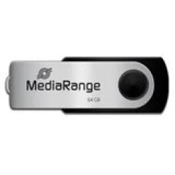 64 GB MediaRange MR912 schwarz/silber USB 2.0