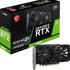 6GB MSI GeForce RTX 3050 Ventus 2X E Aktiv PCIe 4.0 x16 (x8) (Retail)