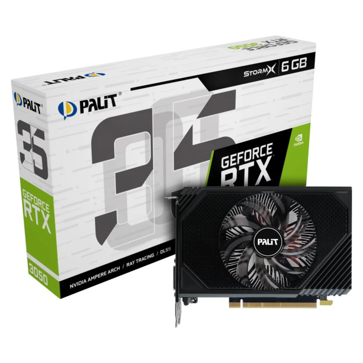 6GB Palit GeForce RTX 3050 StormX Aktiv PCIe 4.0 x16 (Retail)