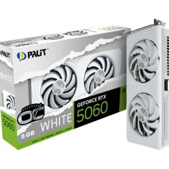 8GB Palit GeForce RTX 5060 White OC Aktiv PCIe 5.0 x16 (x8) (Retail)