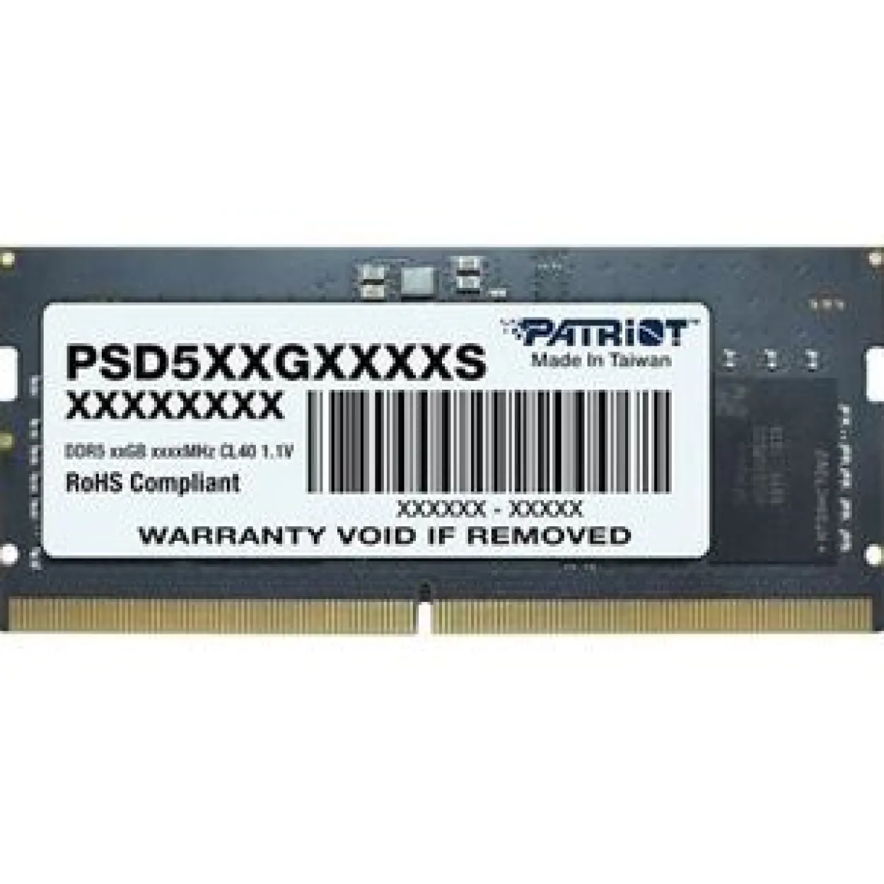 16GB Patriot Signature Line DDR5-4800 SO-DIMM CL40 Single