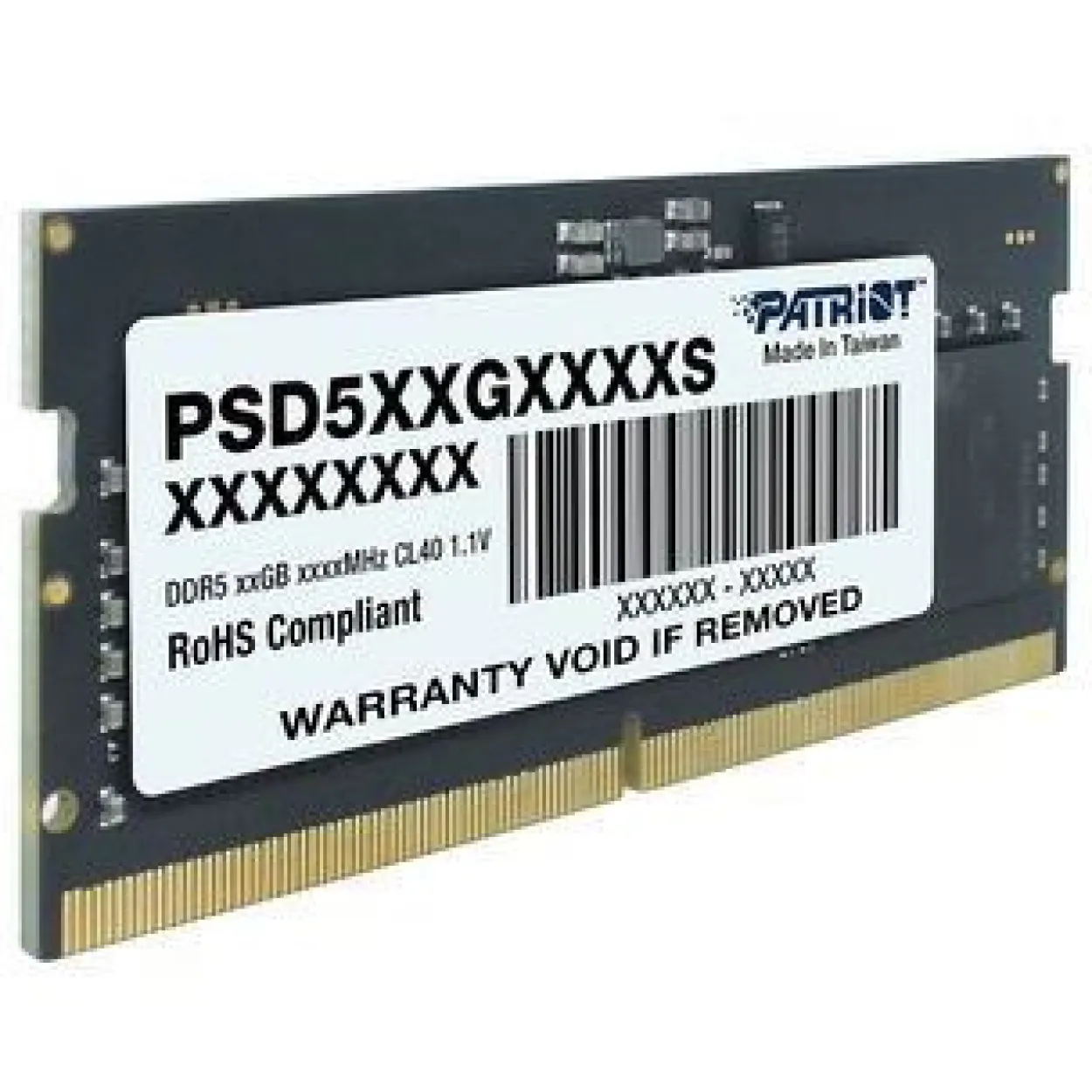 16GB Patriot Signature Line DDR5-4800 SO-DIMM CL40 Single