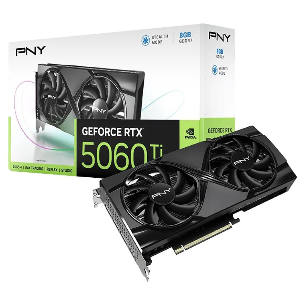 8GB PNY GeForce RTX 5060 Ti Dual Fan Aktiv PCIe 5.0 x16 (x8) (Retail)