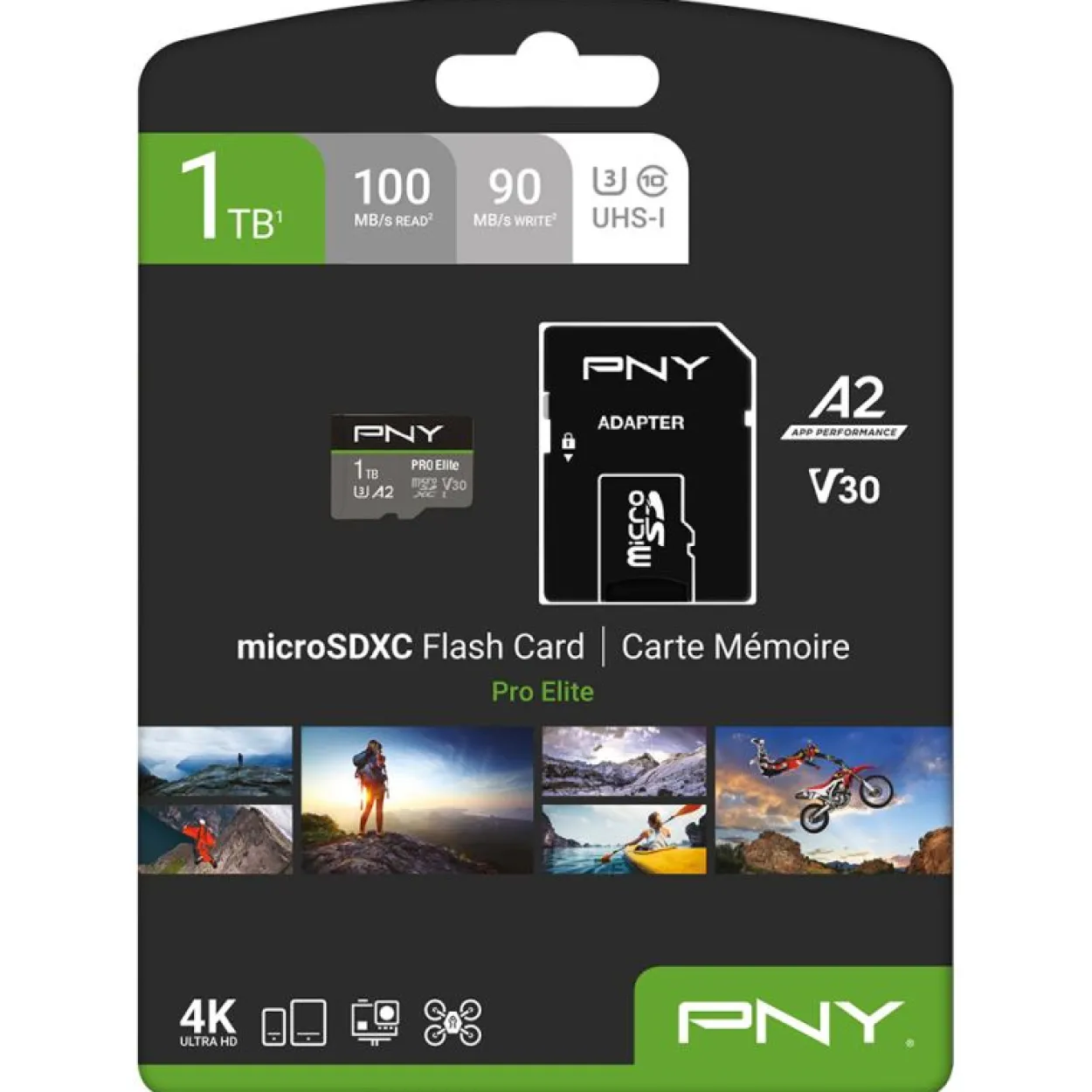 1000GB PNY Pro Elite Flash-Speicherkarte, microSDXC UHS-I