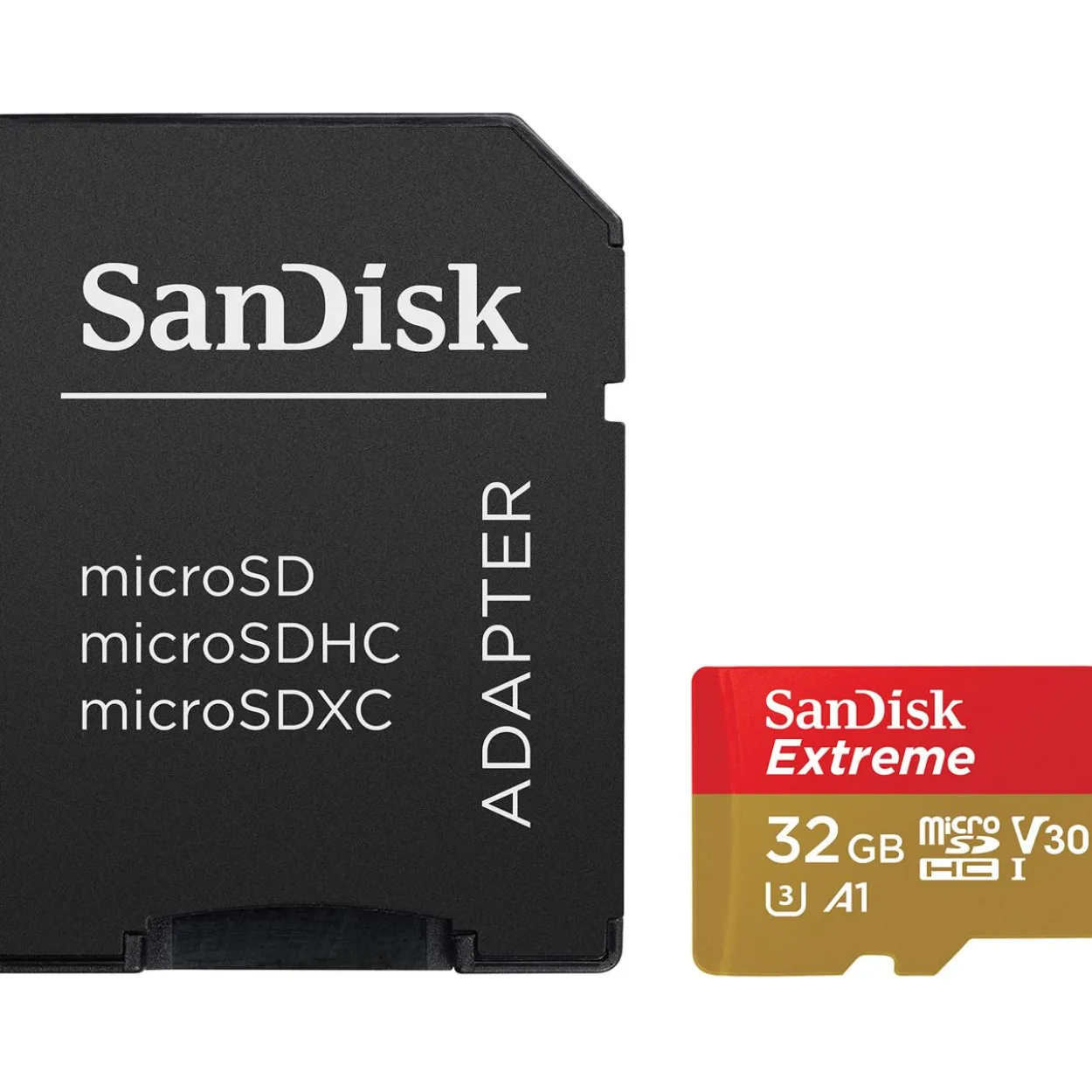 32 GB SanDisk Extreme miniSDHC Class 10 UHS-I A1 Retail inkl. Adapter
