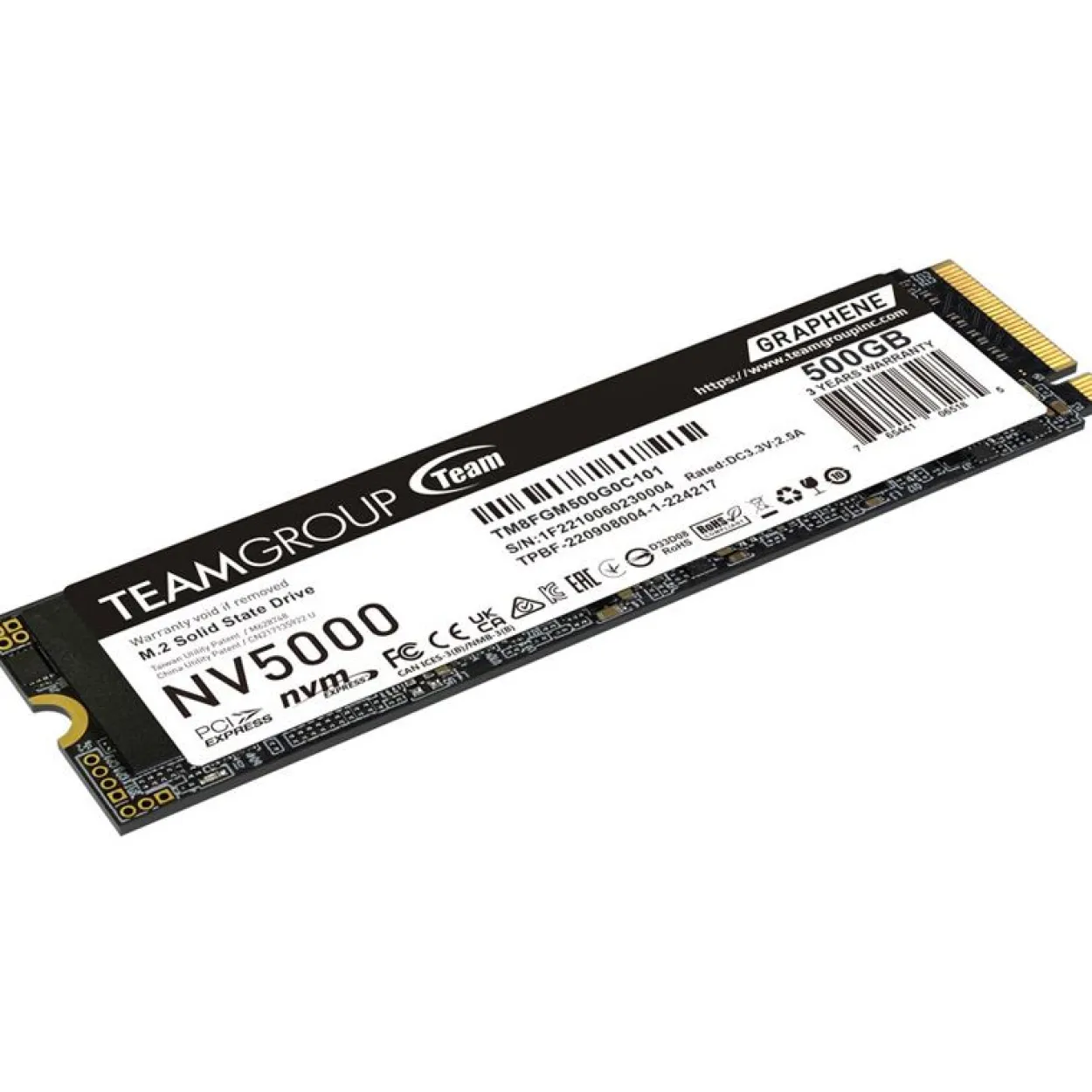 500GB Teamgroup NV5000 TM8FGM500G0C101 PCIe M.2 PCIe 4.0 x4
