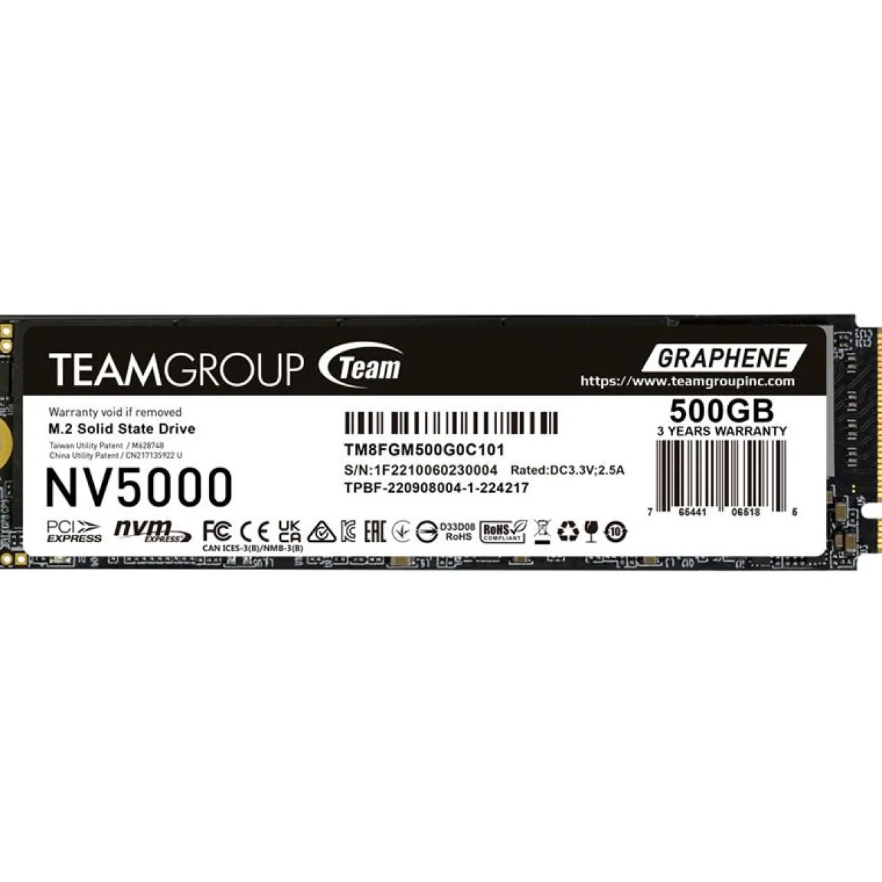 500GB Teamgroup NV5000 TM8FGM500G0C101 PCIe M.2 PCIe 4.0 x4