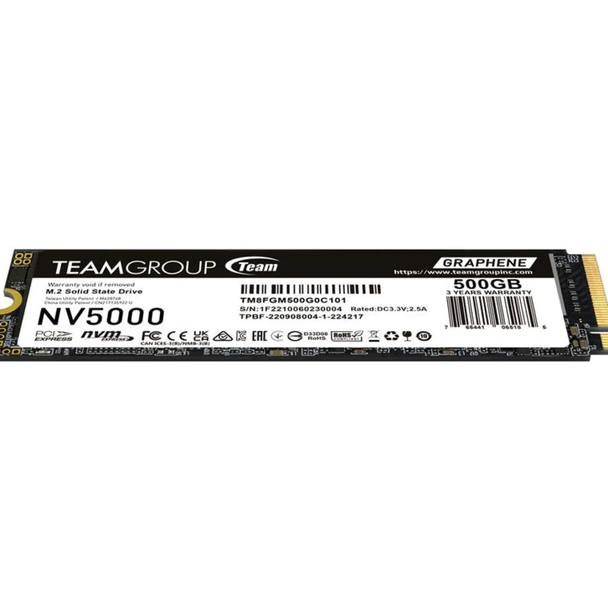 500GB Teamgroup NV5000 TM8FGM500G0C101 PCIe M.2 PCIe 4.0 x4