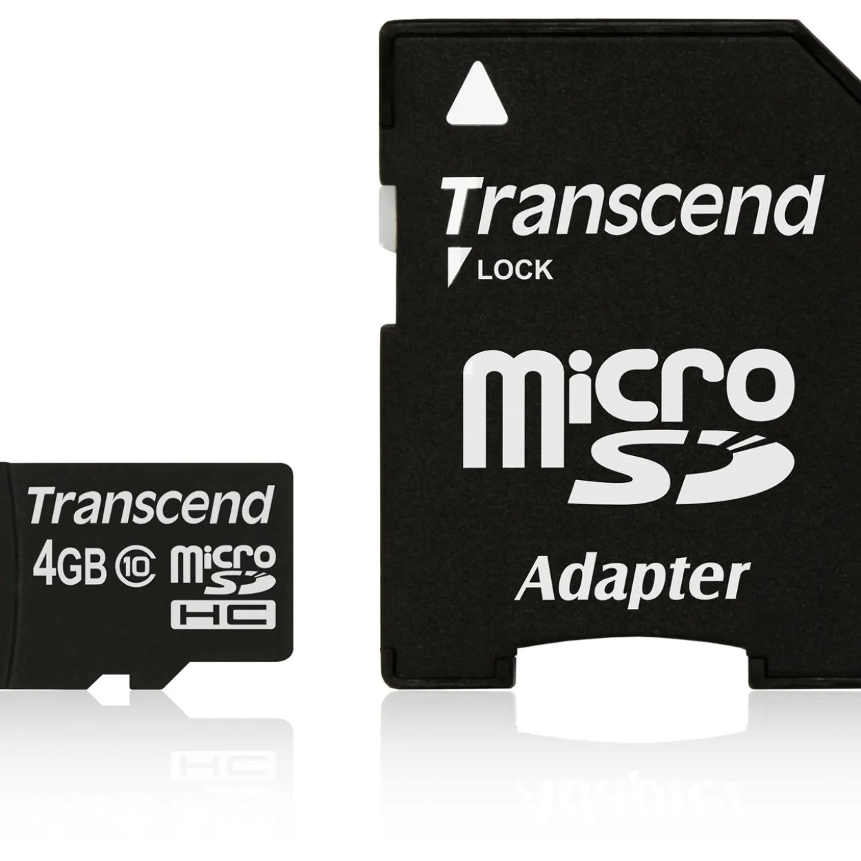4 GB Transcend Standard microSDHC Class 10 Retail inkl. Adapter