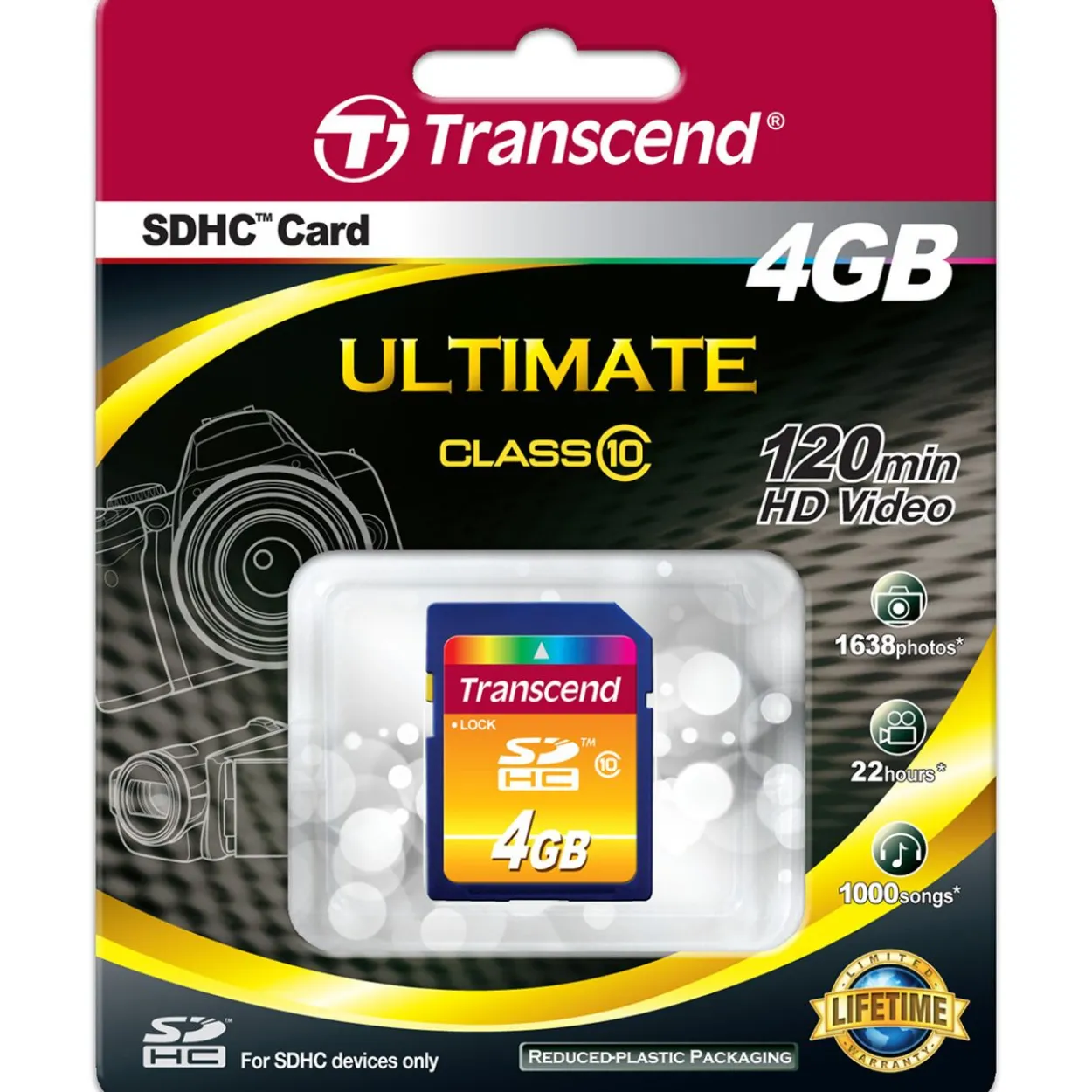 4 GB Transcend Standard SDHC Class 10 Bulk