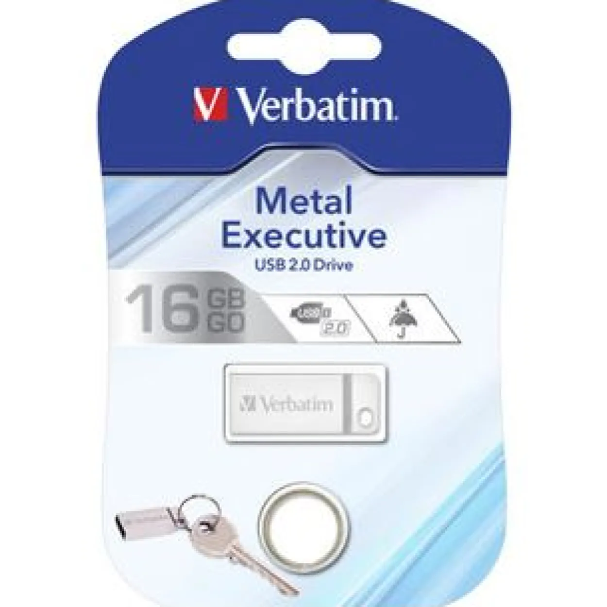 16 GB Verbatim Metal Executive silber USB 2.0