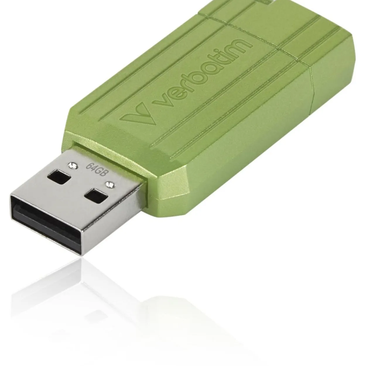 64GB Verbatim 2.0 Pin Stripe Eucalyptus Green