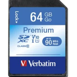 64 GB Verbatim Standard SDXC Class 10 Bulk