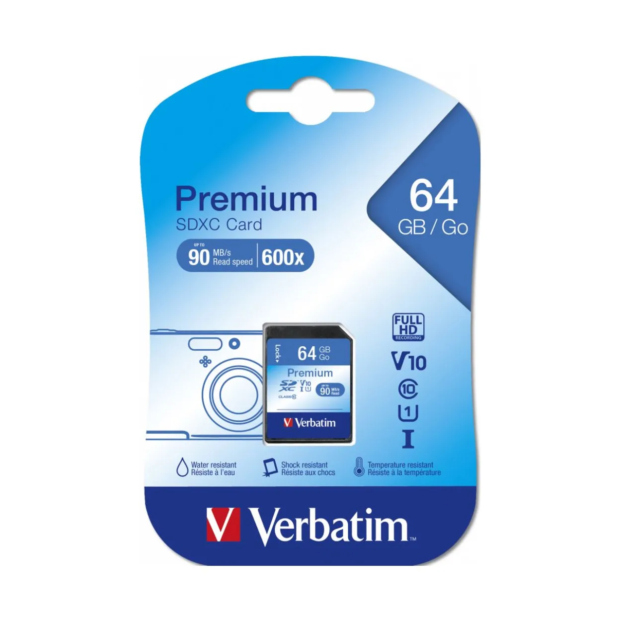 64 GB Verbatim Standard SDXC Class 10 Bulk