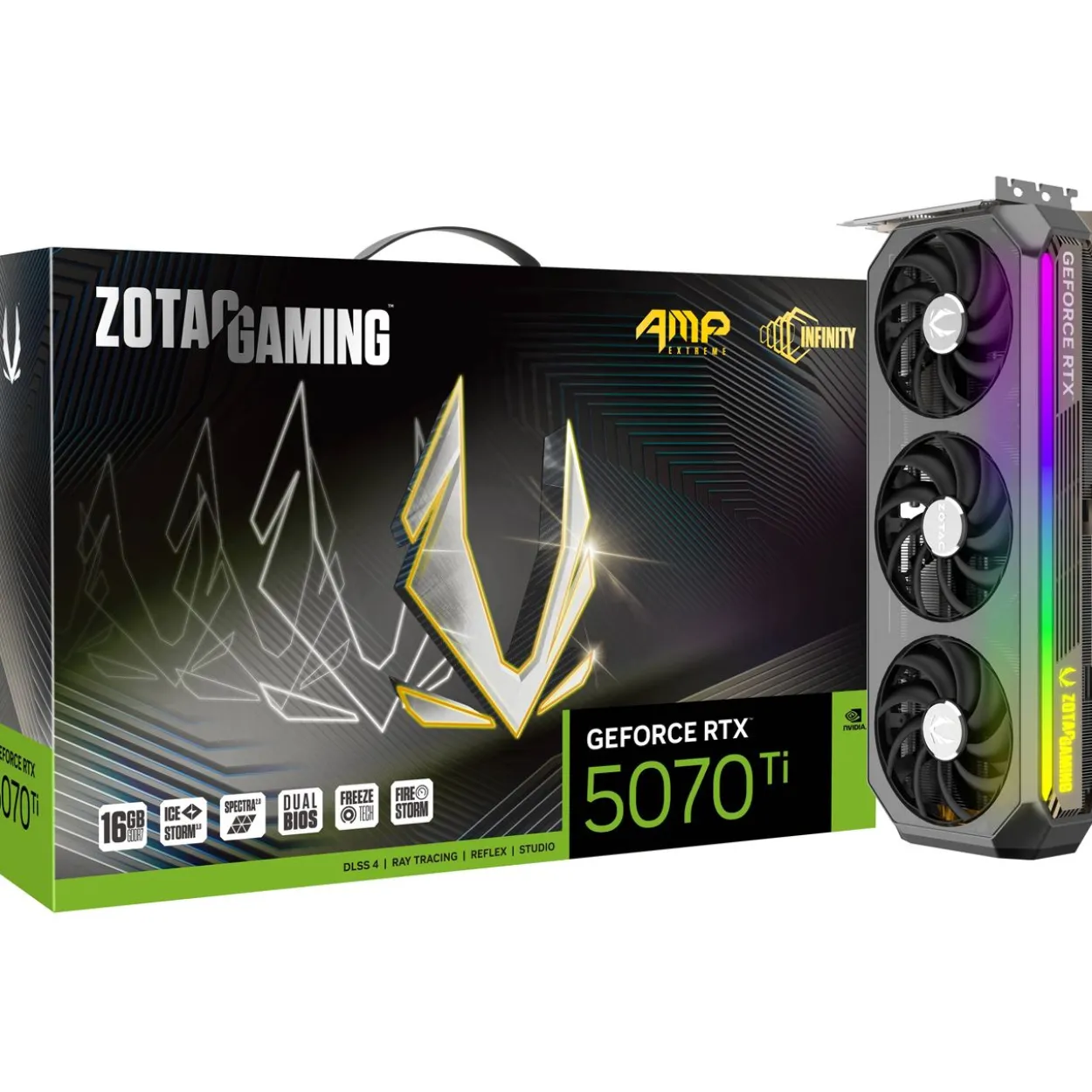 16GB ZOTAC GeForce RTX 5070 Ti AMP Extreme Infinity Aktiv PCIe 5.0 x16 (Retail)