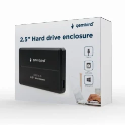 Gembird Festplatten Gehäuse USB3.0 2.5" schwarz alu