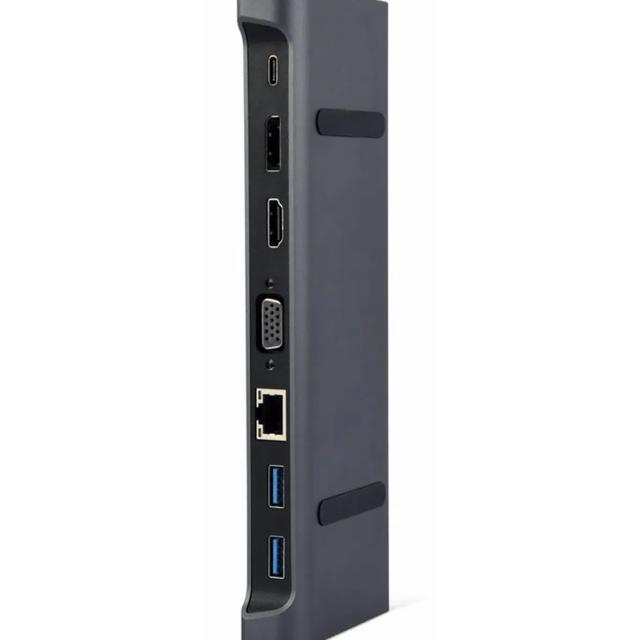 Gembird USB Typ-C 9-in-1 Kombi Adapter HUB+HDMI+DP+LAN grau